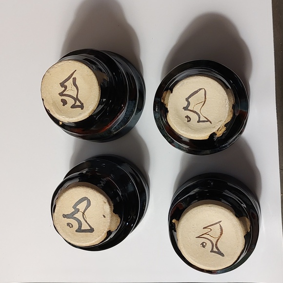 Joel Cherrico Pottery Cosmic Espresso Shot glasses set of 4 - Picture 4 of 13